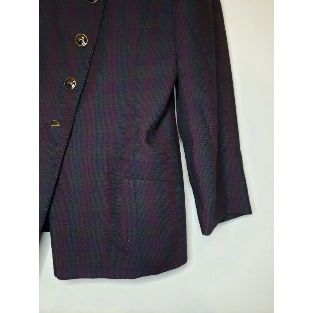 Le Suit Womens Sz 14 Blazer Jacket Long Sleeve Button Front Asymmetrical Pockets - Picture 3 of 7